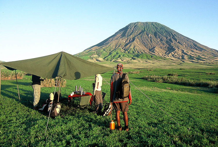 Camp for trekkers in Tanzania