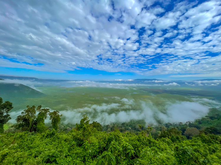 View of the crater Ngorongoro